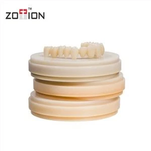 CAD Cam Dental Resin PMMA puck ar gyfer dannedd dros dro